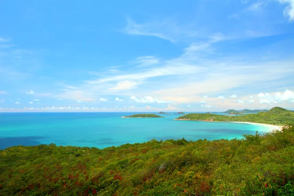 Cennet ufuk Samaesan Tayland, mavi deniz manzarası. — Stok fotoğraf