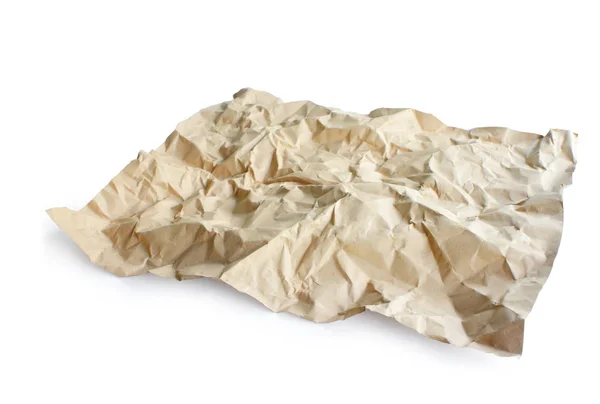 Χαρτί τσαλακωμένο ανακύκλωσης απομονωμένη με διαδρομή αποκοπής. — Φωτογραφία Αρχείου