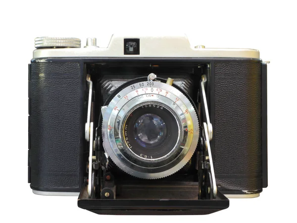 Vintage photographic camera isolated with clipping path. — Stock Photo, Image