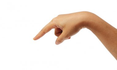 SilenX el işaret parmağı izole kırpma yoluyla. 