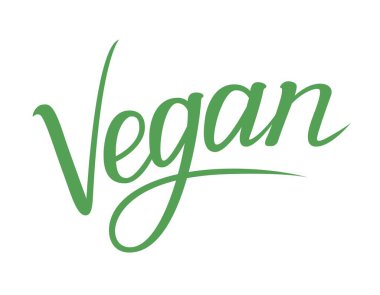 Vejetaryen harfleri beyaz arka planda izole. Vektör illüstrasyonu