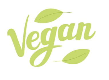 Vejetaryen harfleri beyaz arka planda izole. Vektör illüstrasyonu