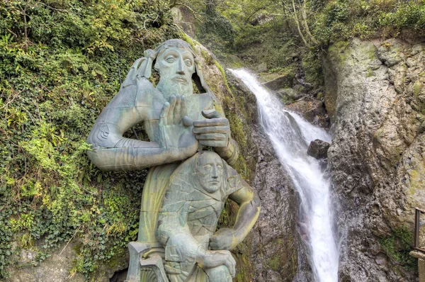 The waterfall of St. Andrew the First-Called. Sarpi. Adjara. Georgia. — Stock Photo, Image