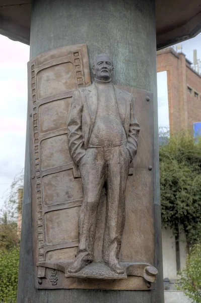 Fragment of Monument to George Danelia and the heroes of the film Mimino. Tbilisi. Georgia. — Stock Photo, Image