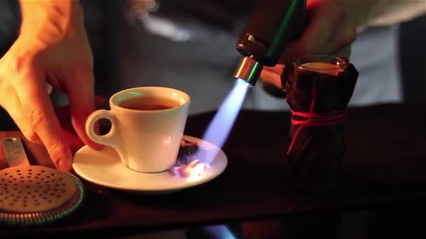 Cocktail Preparation on the bar counter. — Stock Video