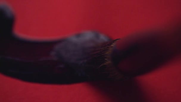 Chińskiej kaligrafii. Pisanie na papierze czerwony — Wideo stockowe