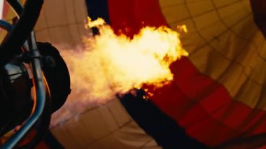 Sıcak hava balonu. Yangın patlamaları.
