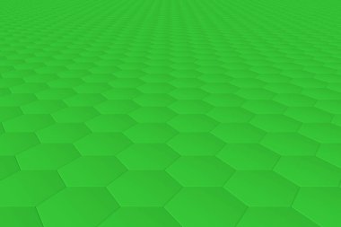 Yeşil tek renkli altıgen fayans arka plan