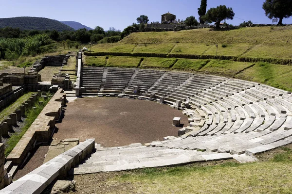 Ruines du Théâtre de Messini antique, Péloponnèse, Grèce — Photo