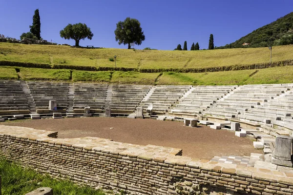 Ruinerna av teater av antikens Messini, Peloponnesos, Grekland — Stockfoto