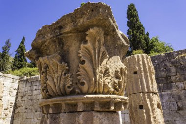 Pillar Harabeleri antik messini, messinia, peloponnese, Yunanistan