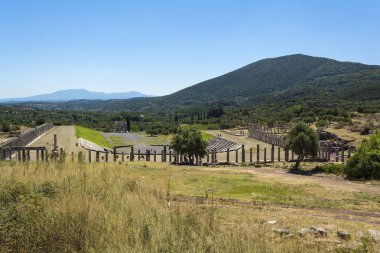 Antik şehir Messina, Peloponnese, Yunanistan'ın kalıntıları