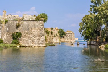 Hendek ve duvarlar, Venedik Kalesi, Agia Mavra - Lefkada Yunan Adası
