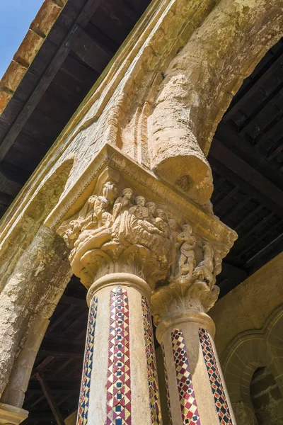 Cloister of the Monreale Abbey, Palermo — Stock Photo, Image