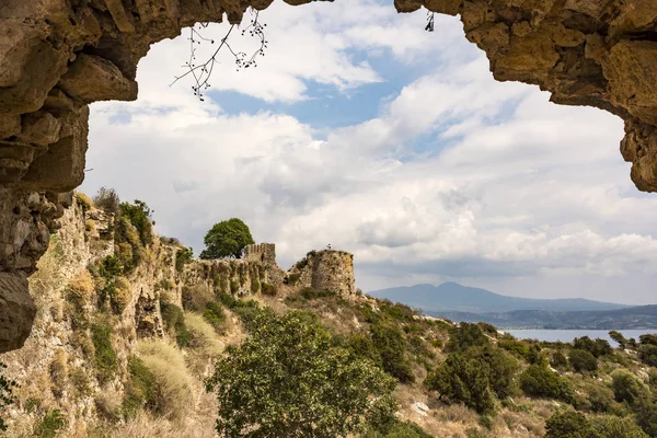 Palaiokastro vár az ősi Pylos. Görögország — Stock Fotó