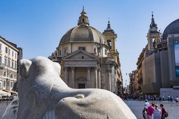 Aslan, Çeşme, Piazza del Popolo, Roma, İtalya