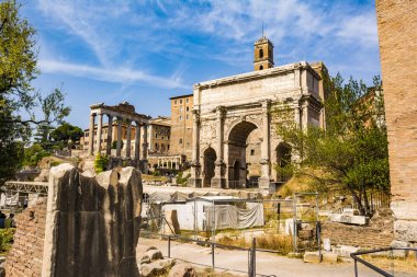 Roma 'daki Roma forumunun kalıntıları, İtalya.