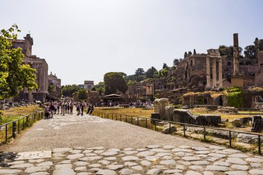 Roma 'daki Roma forumunun kalıntıları, İtalya.