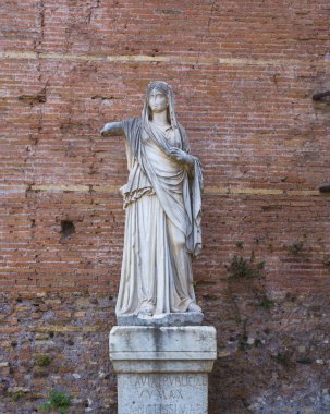 Evinde Vestilleri Roma Forumu, Roma, İtalya, Roma heykel.