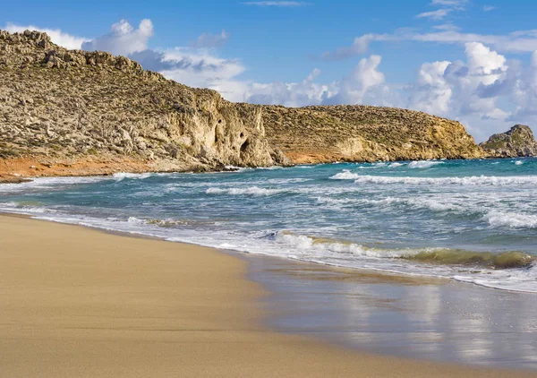 Hermoso paisaje marino griego. Creta Oriental. Playa de Xerokampos . —  Fotos de Stock