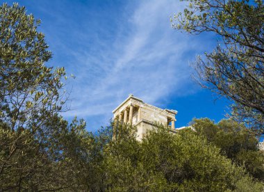 Güzel korunmuş Athena Nike Tapınağı Akropol, Atina