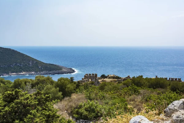 Palaiokastro slott antika Pylos. Grekland — Stockfoto