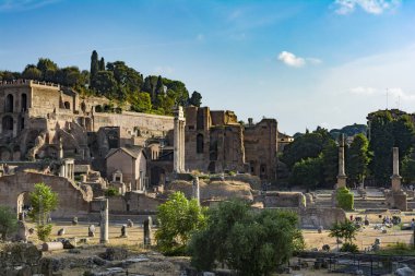 Roma 'daki Roma forumunun kalıntıları, İtalya.