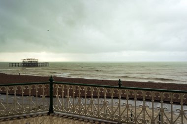 Brighton Batı Rıhtımı 'nın deniz, İngiltere, Uk