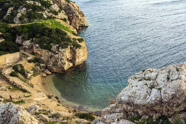 Oude plaats Hraion Paradise Beach - Griekenland — Stockfoto