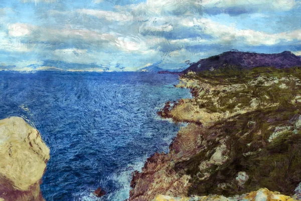 Kap Melagkavi strandlinje - Grekland — Stockfoto