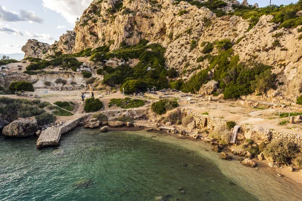 Ancient place Hraion Paradise Beach - Greece — Stock Photo, Image