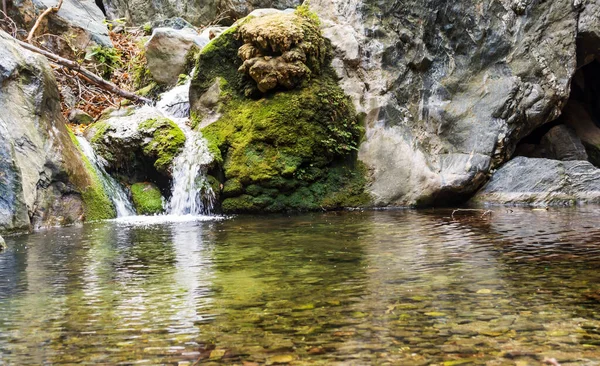 Cascada Desfiladero Richtis Invierno Creta Grecia — Foto de Stock