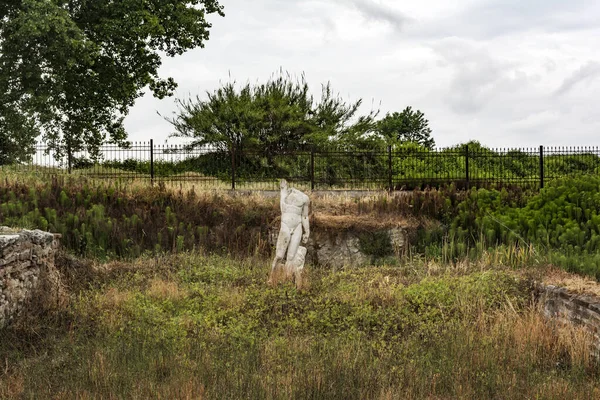 Antiguas Ruinas Escultura Sitio Dion Grecia —  Fotos de Stock