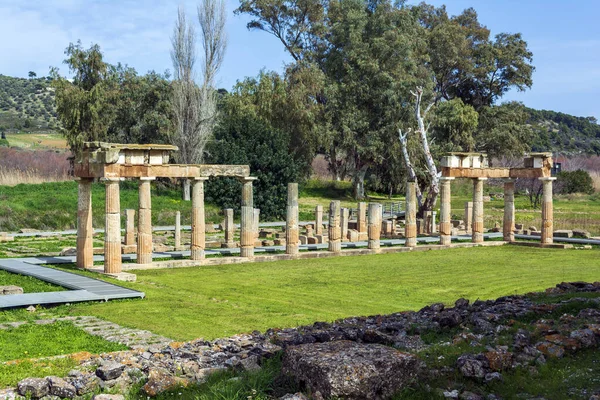 Temple Artémis Dans Site Archéologique Brauron Attique Grèce Après Midi — Photo