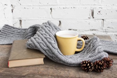 Gri Fularlı kakao fincan