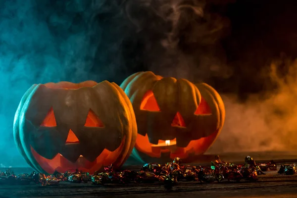 Halloween pumpkins duman ve tatlılar