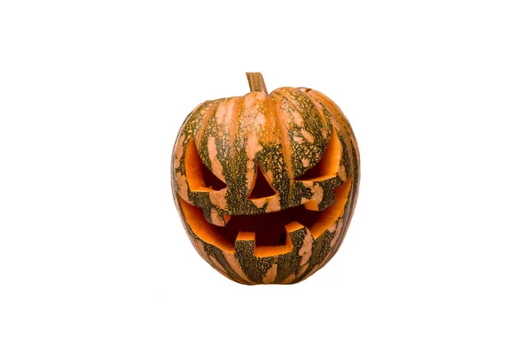 Green Halloween pumpkin — Stock Photo, Image