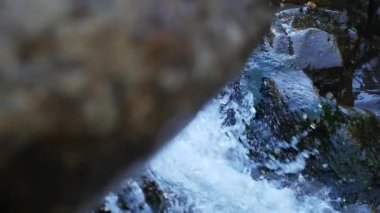 Küçük rapids aşağı su acele akışı