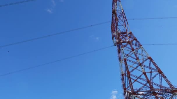 Stora elektriska tower — Stockvideo