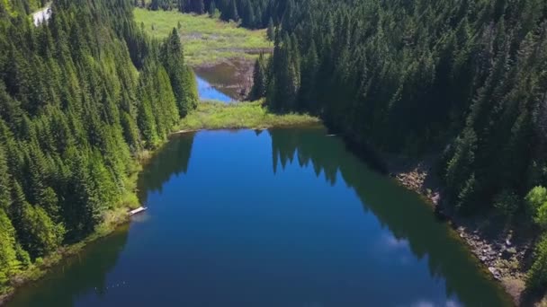 湖と反射の谷 — ストック動画