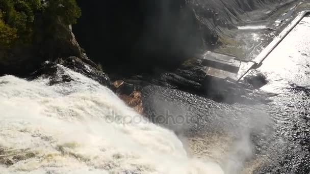 Montmorency Falls In Quebec City — Stockvideo