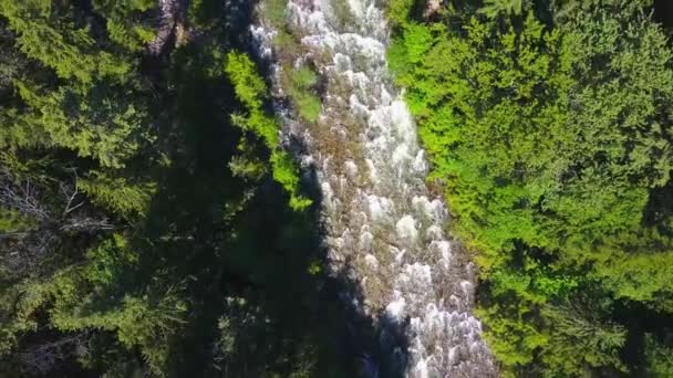 Vista tópica mostrando el agua corriendo — Vídeos de Stock