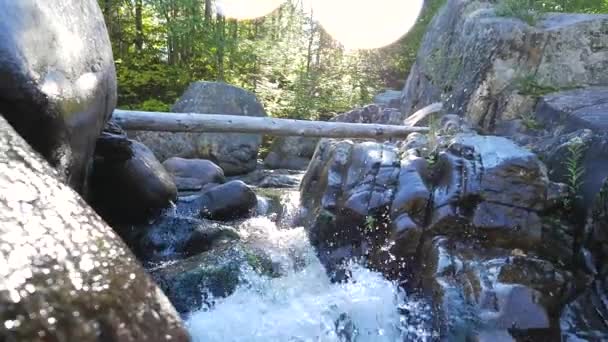 Siguiendo el agua río abajo — Vídeo de stock