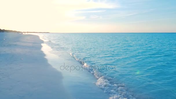 Moviéndose a lo largo de una playa — Vídeo de stock