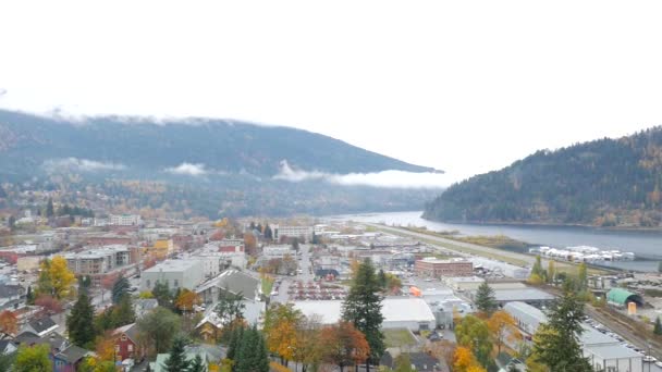 Nelson küçük kasaba British Columbia — Stok video
