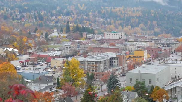 Liten stad av Nelson British Columbia — Stockvideo