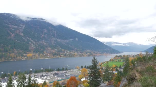 Nelson küçük kasaba British Columbia — Stok video