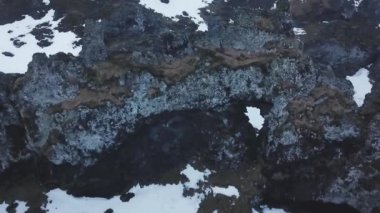 Gündüz, İzlanda, Djupalonsandur lav alanının havadan görünümü 
