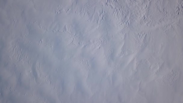 Drone Slowly Turning Showing Snow Covered Ground Iceland — Stock Video