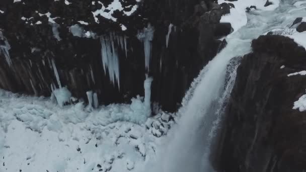 Vue Aérienne De Grandes Cascades De Colonne De Lava, Svartifoss, Islande  
